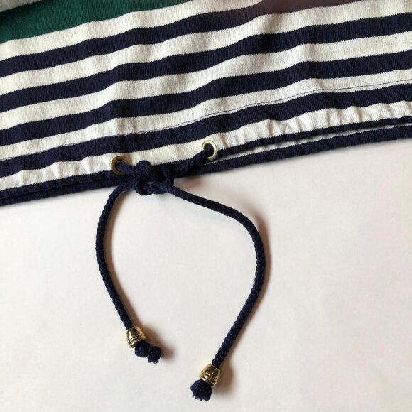 Folette, Oversized Small, Nautical Stripe,  Cotton-blend top, White/Green/Blue - Picture 5 of 8